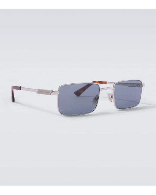 Bottega Veneta Blue Classic Rectangular Sunglasses for men