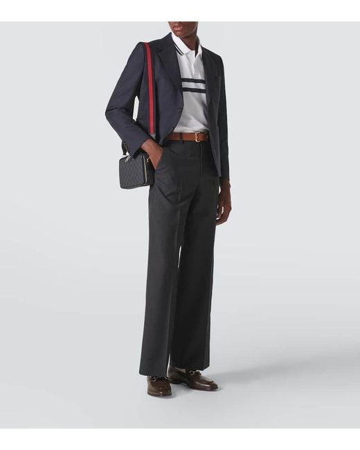 Gucci Black Gg Canvas Mini Shoulder Bag for men