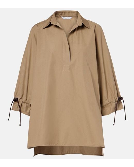 Max Mara Natural Adorni Cotton Poplin Shirt