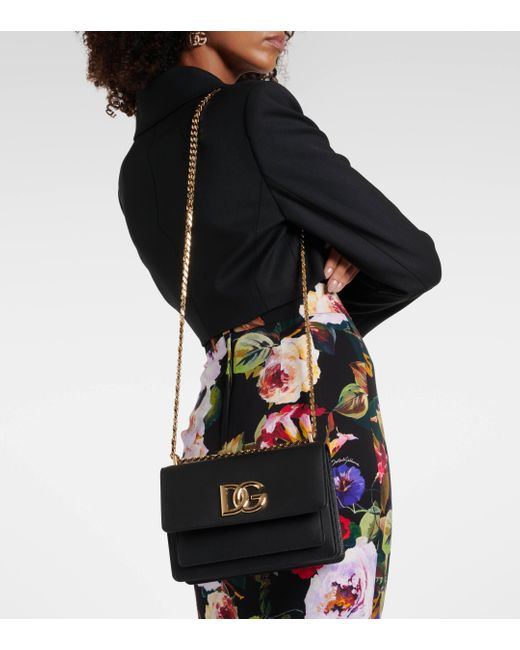 Dolce & Gabbana Black 3.5 Small Leather Crossbody Bag