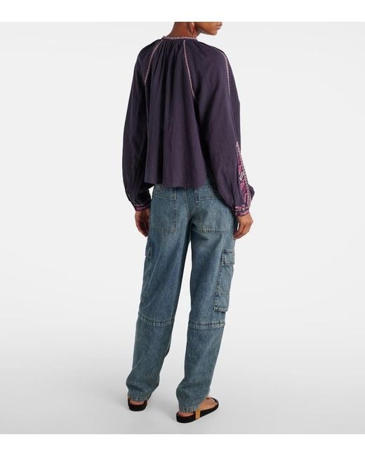 Blouse Lynne Brodee En Coton Isabel Marant en coloris Blue