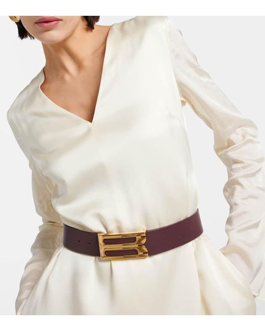 Cinturon Jumbo Frame de piel Victoria Beckham de color Brown