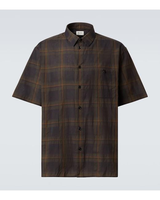 Chemise En Coton A Carreaux Saint Laurent pour homme en coloris Black