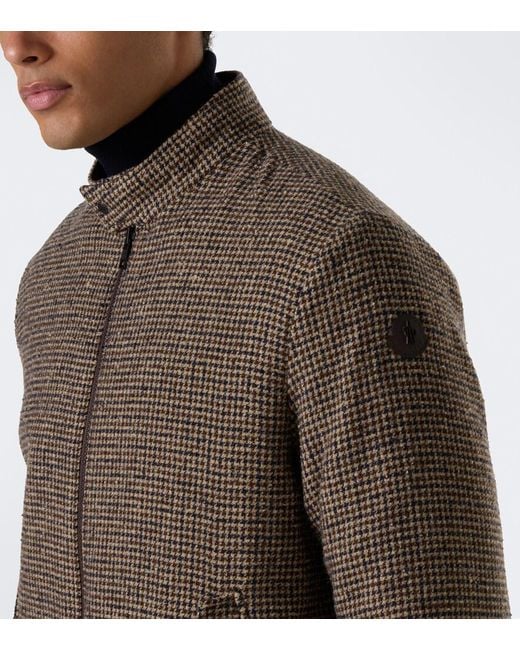 Moncler Brown Ebrodel Reversible Wool-Blend Down Jacket for men
