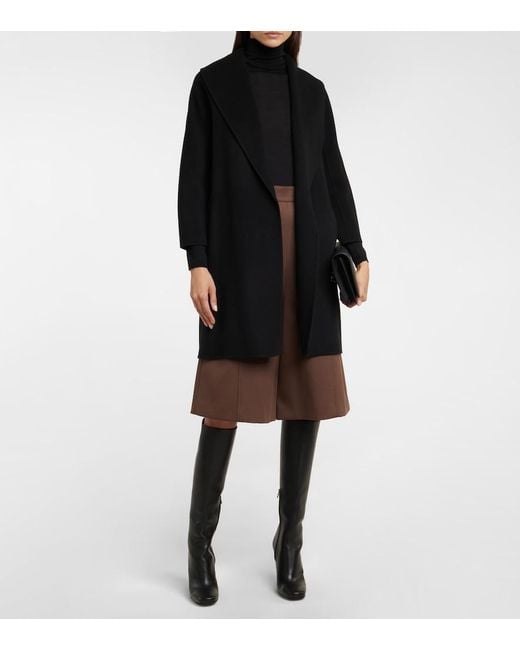 Max Mara Messi Black Wool Coat