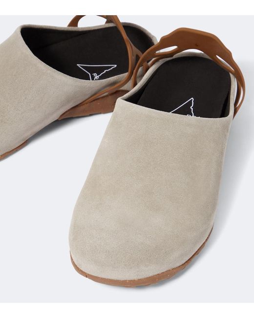 Roa White Fedaia Suede Clogs for men