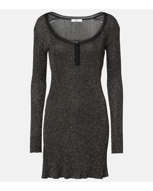 Chloé Black Lame Top