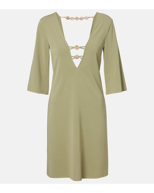 Eres Green Fabuleuse Beaded Midi Dress