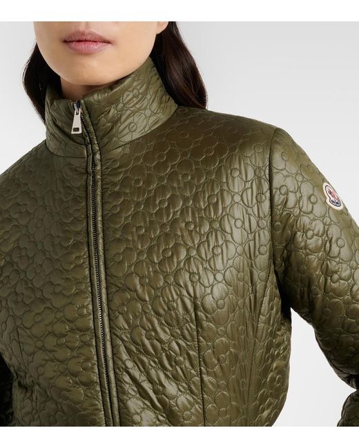 Moncler Green Geranium Quilted Down Jacket