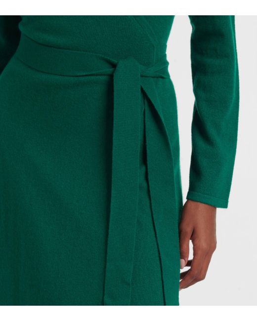 Dvf green wrap dress hotsell