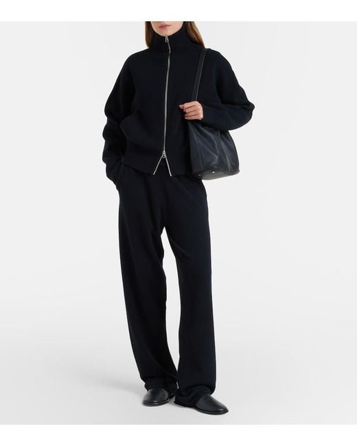 Extreme Cashmere Black N°385 Xtra Cute Cashmere Zip-Up Sweater