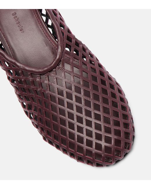 Proenza Schouler Purple Tee 60 Perforated Leather Slingback Pumps