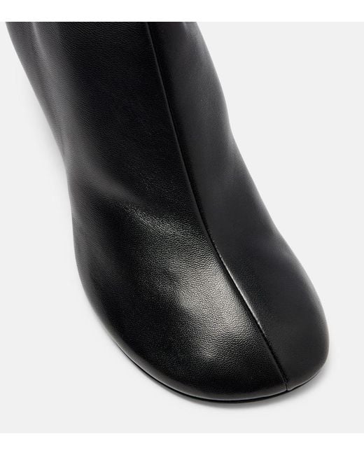 Proenza Schouler Black Glove 80 Leather Ankle Boots