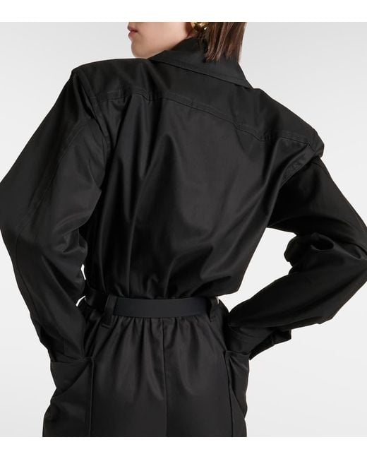 Jumpsuit in twill di cotone di Saint Laurent in Black