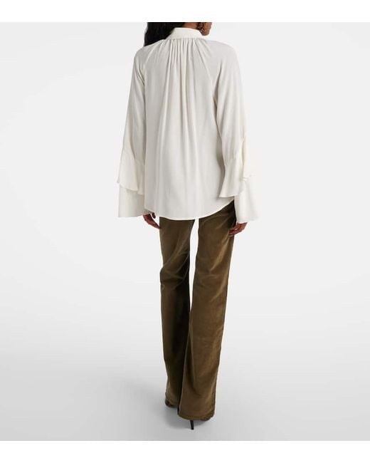 Blouse Demaris En Soie Melangee Veronica Beard en coloris White