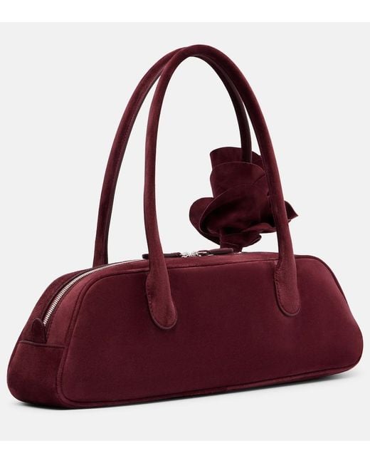 Magda Butrym Red Brigitte Suede Shoulder Bag