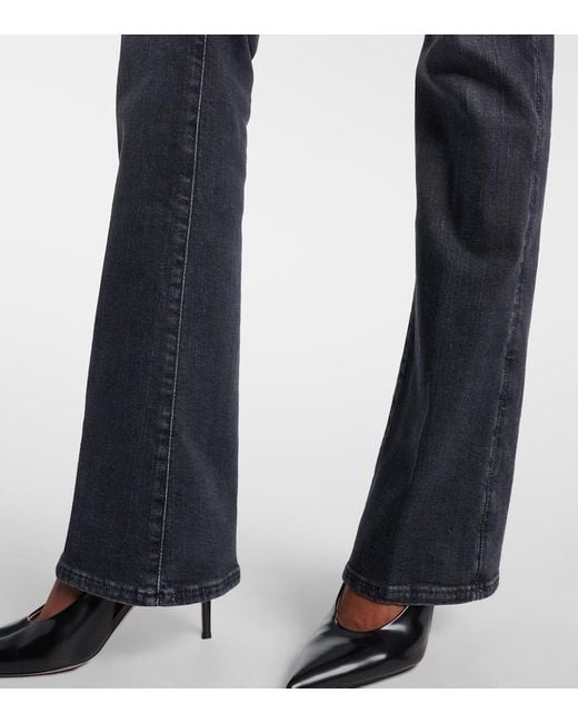 7 For All Mankind Blue Mid-Rise Bootcut Flared Jeans