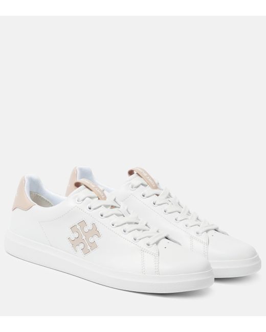 Tory Burch White Howell Leather Sneakers