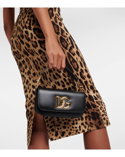 Dolce & Gabbana Black 3.5 Small Leather Shoulder Bag