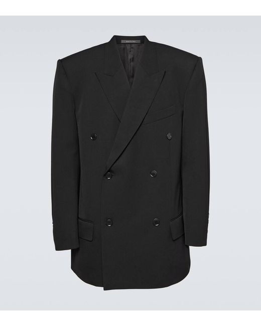 Balenciaga Wool Blazer in Black for Men | Lyst