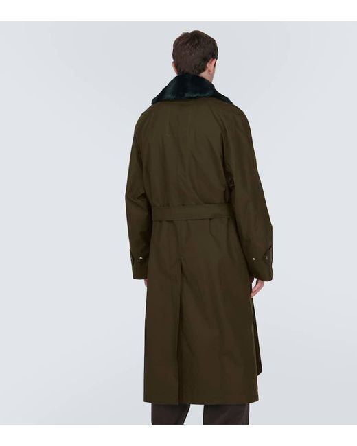 Abrigo oversized de gabardina de algodon Burberry de hombre de color Green
