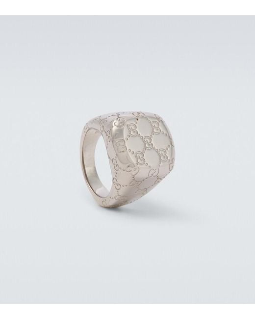 Gucci White Gg Ring for men