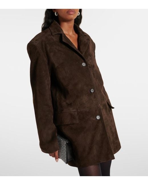 Magda Butrym Brown Oversized Suede Jacket