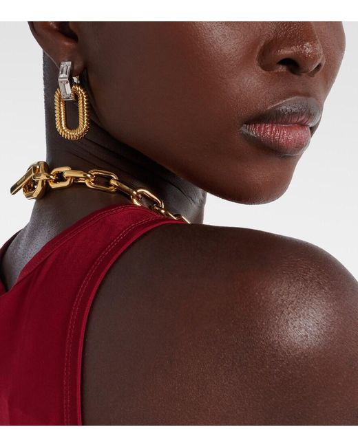 Rabanne Metallic Link Xl Drop Earrings