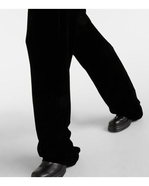 Rick Owens Black Dietrich Crepe Sweatpants