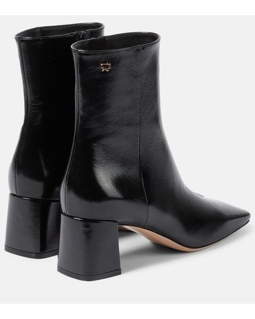 Gianvito Rossi Black Freeda Leather Ankle Boots