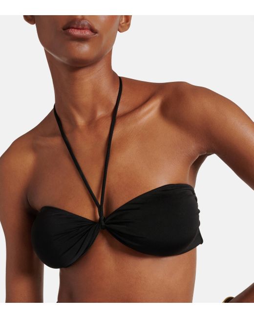 JADE Swim Black Liana Halterneck Bikini Top