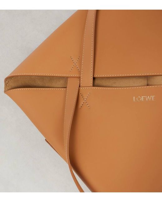 Loewe Brown Tote Puzzle Fold XL aus Leder