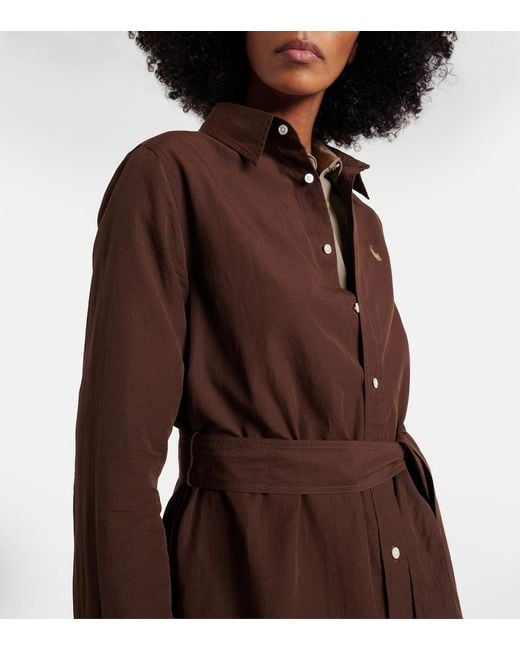 Polo Ralph Lauren Brown Dresses Cotton Linen