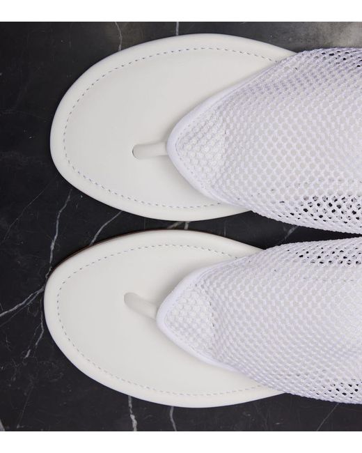 Alaïa White Sandalen Flex Aus Mesh