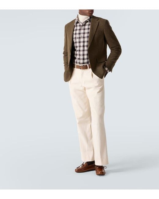 Ralph Lauren Green Cashmere And Wool Twill Coat for men