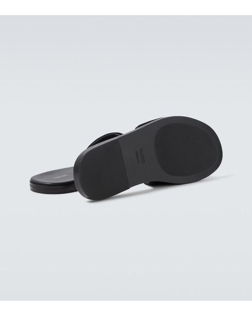 Tom Ford Black Suede Slides for men