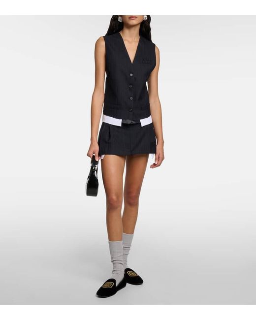 Minigonna di Miu Miu in Black