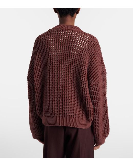 Brunello Cucinelli Purple Cotton-Blend Sweater