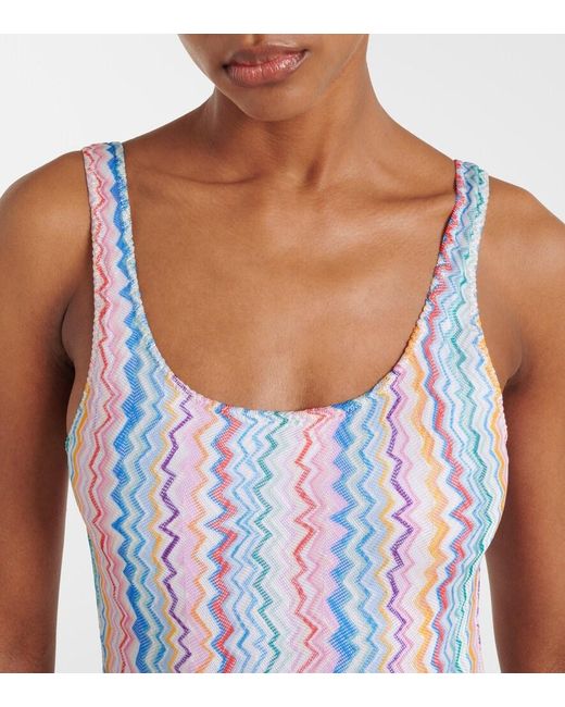 Missoni White Zigzag Swimsuit