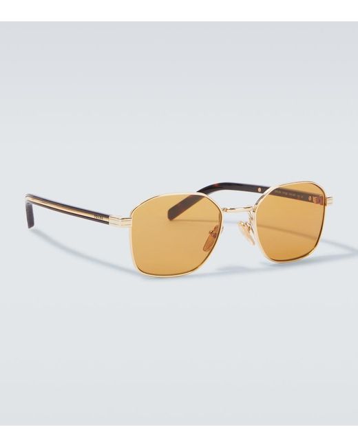 Prada Eckige Sonnenbrille in Metallic für Herren