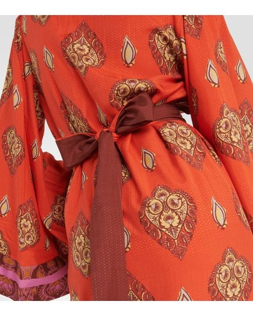 Johanna Ortiz Red Lady Of Caos Tunic Dress