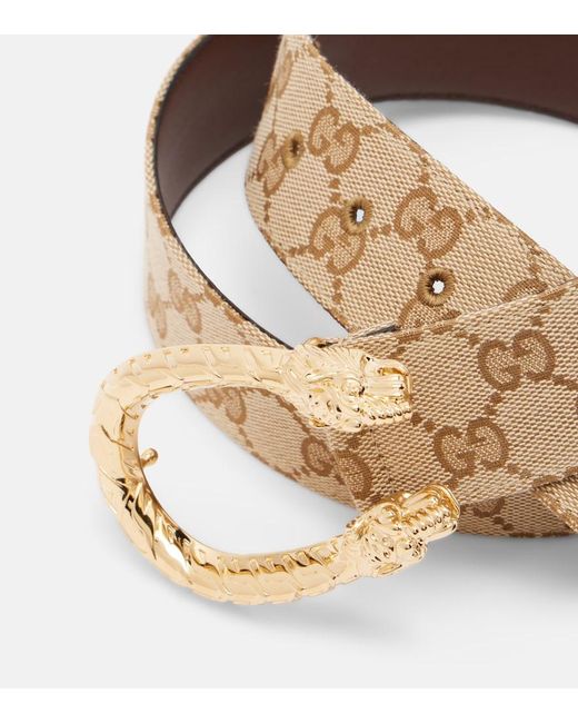 Gucci Natural Dionysus Gg Canvas Belt