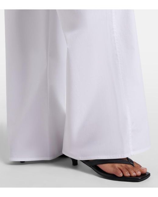 Dorothee Schumacher White Poplin Power Ii Cotton Poplin Wide-Leg Pants