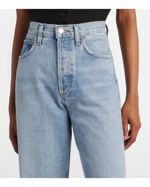 Agolde Blue Kelly Jean High-Rise Straight Jeans