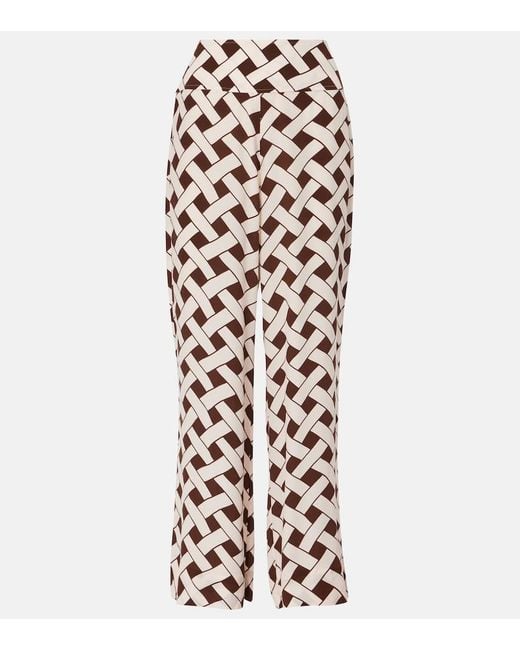 Pantaloni A Gamba Larga Isotta di Rixo in White