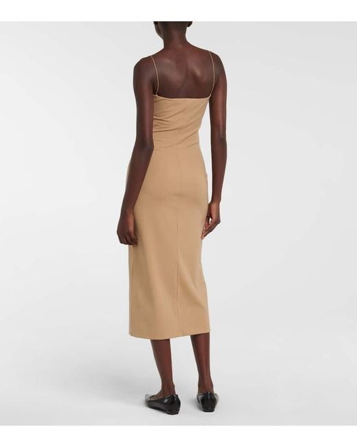 Vestido Midi Haku De Jersey The Row de color Natural