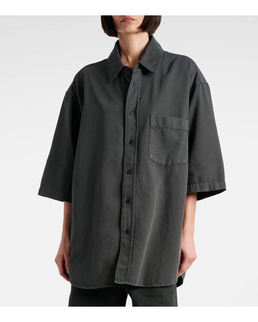 Camicia Di Jeans Oversize di Lemaire in Black