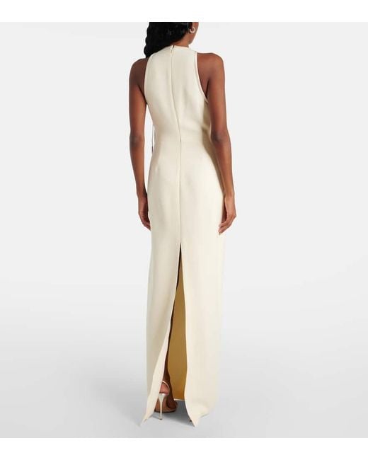Robe Longue En Crepe David Koma en coloris White