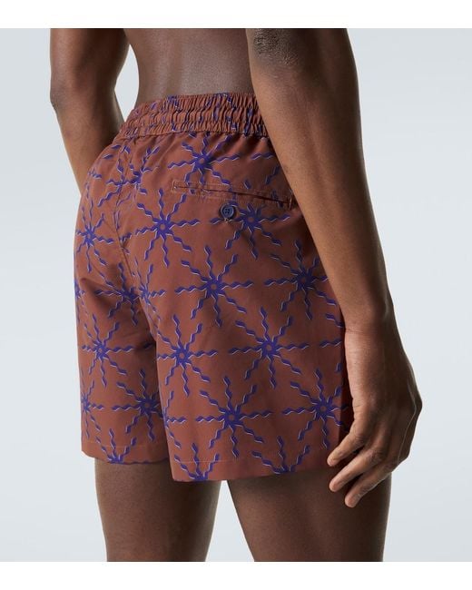 Frescobol Carioca Red Rio Printed Swim Trunks for men