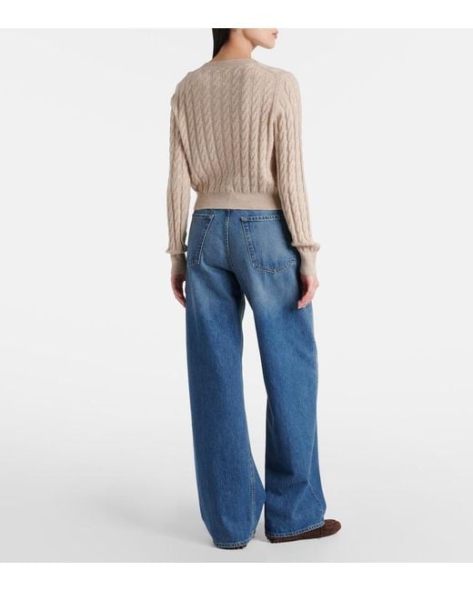 Jardin Des Orangers Natural Wool And Cashmere Cardigan